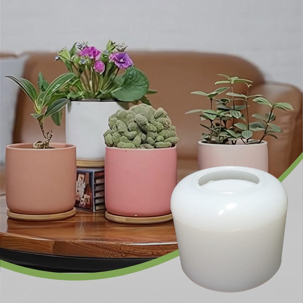 SILICOMOLDS - 3.5 W X 3" L - Rounded Bottom Planter Mold- URP323-PM